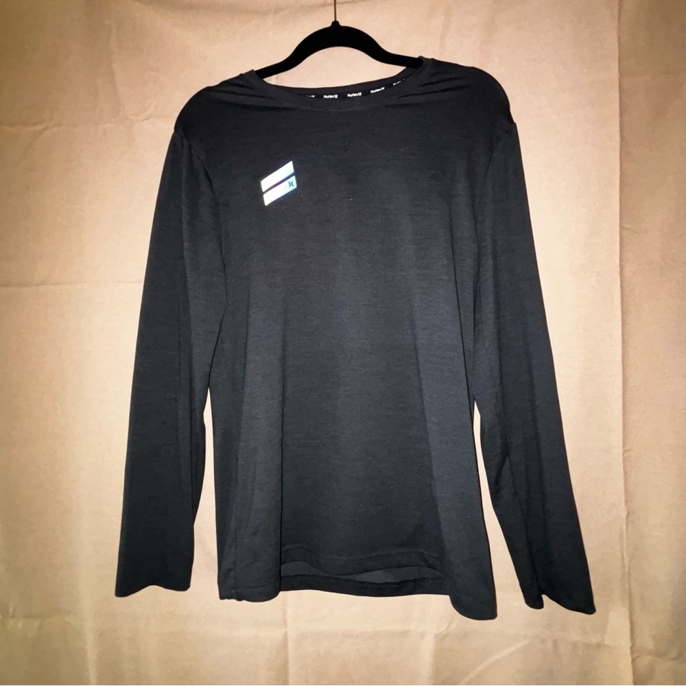 Men's Hurley Black Long Sleeve Shirt, size small.